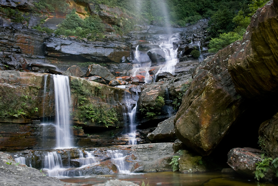 Cascate di Wentworth sulle Blue Mountains — Wentworth Falls