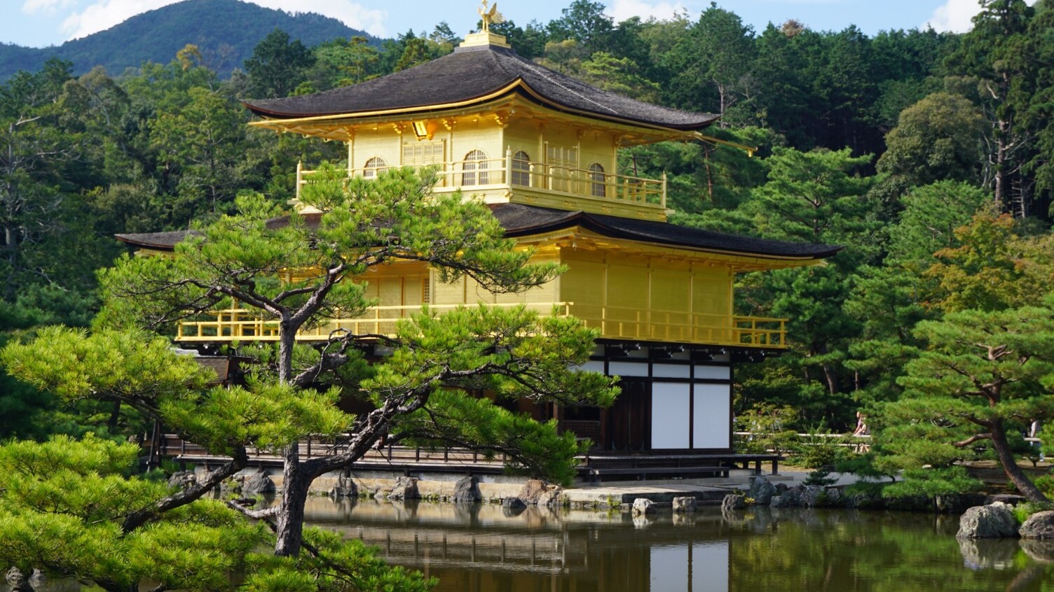 Kinkakuji is a Zen temple in northern Kyoto — Ky?to-shi