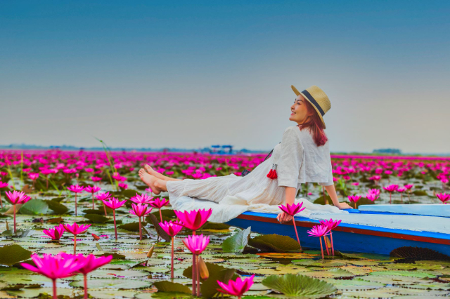 Lago del Loto Rojo - ตำบล แชแล | Secret World Trip Planner