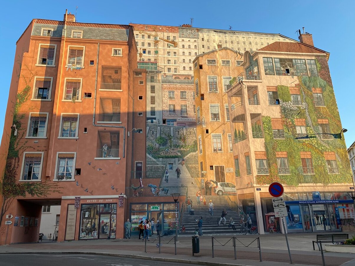 Lyon i jego słynne freski: Mur des Canuts — Lyon