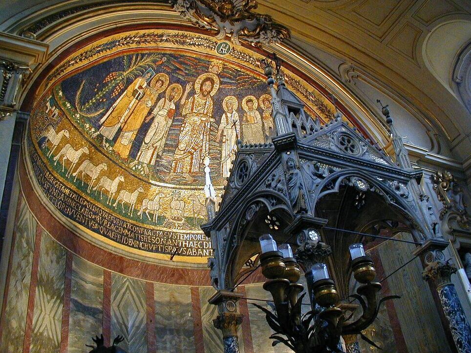 Trastevere 의 산타 세실리아 대성당의 모자이크-비밀 세계 - Roma | Secret World Trip Planner