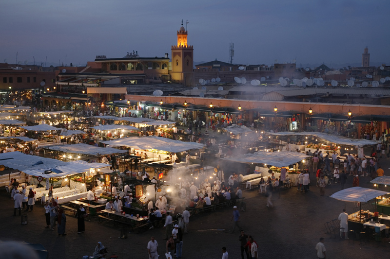 De Jamaa El Fna plaats — Marrakesh