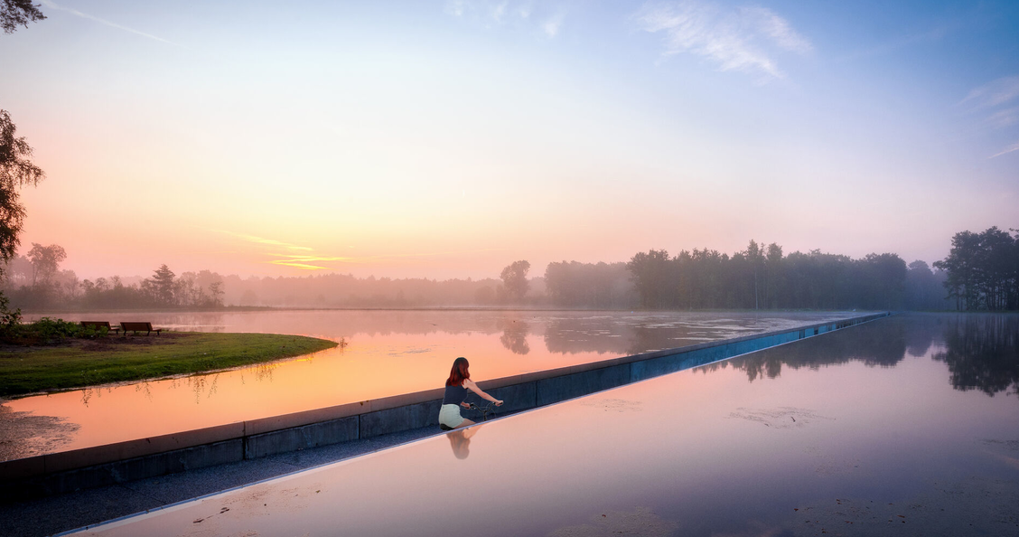Cycling through Water trail — Genk