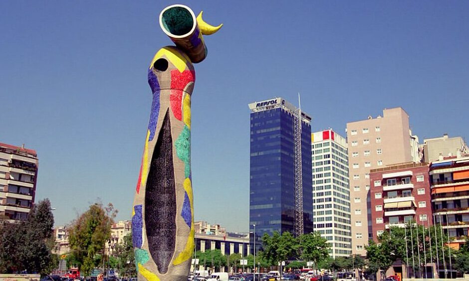 Kobieta i ptak Joan celowali — Barcelona