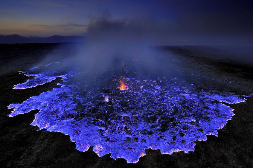 O vulcão indonésio Kawah Ijen — Kabupaten Bondowoso
