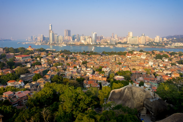 Panoramic View of Gulangyu from Sunlight Rock - Xia Men Shi | Secret World Trip Planner
