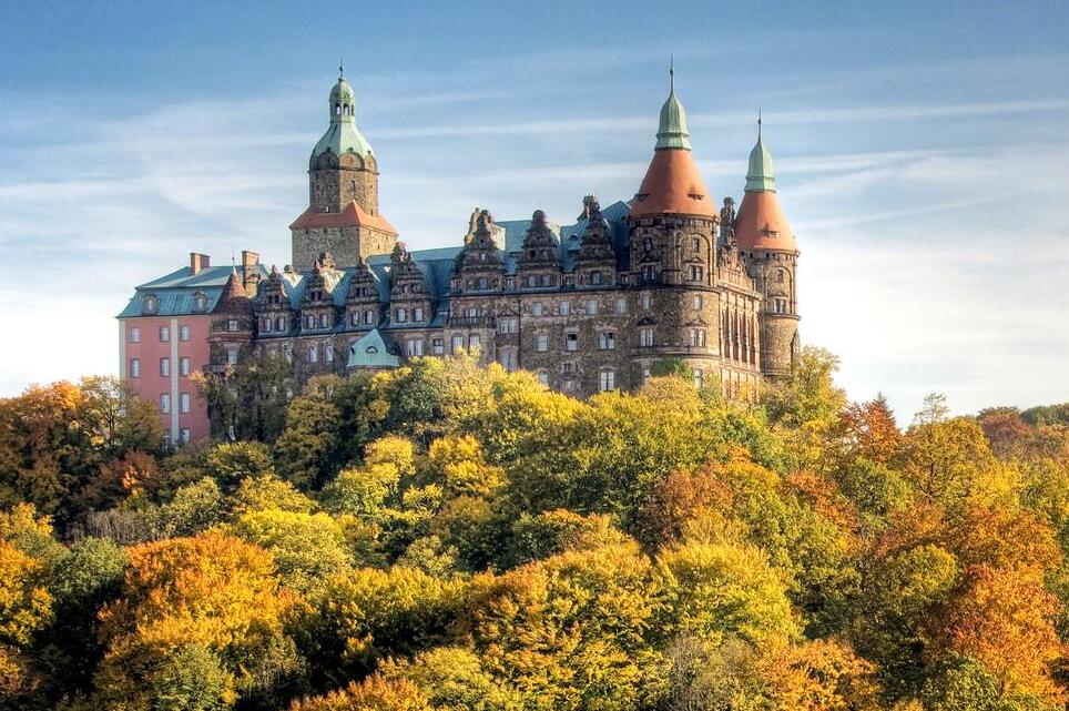 El castillo de Ksiaz, el tercer castillo más grande de Polonia — Wa?brzych