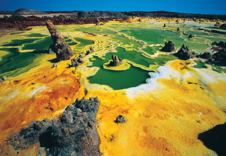 Le Dallol est un volcan en cône de cendres en Éthiopie — Dallol