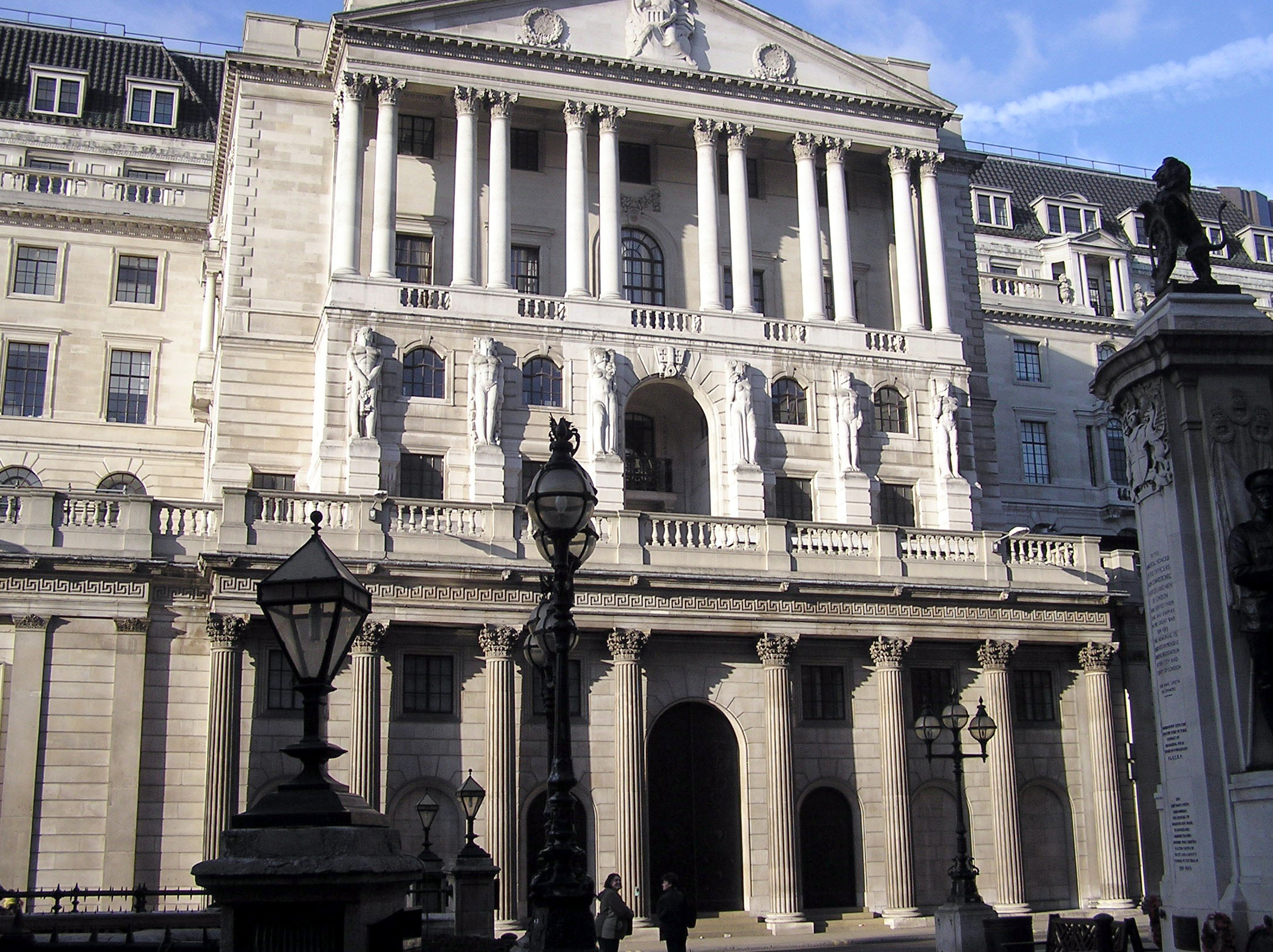 Banca d'Inghilterra, a volte conosciuta come la 'Vecchia Signora'. — Londra