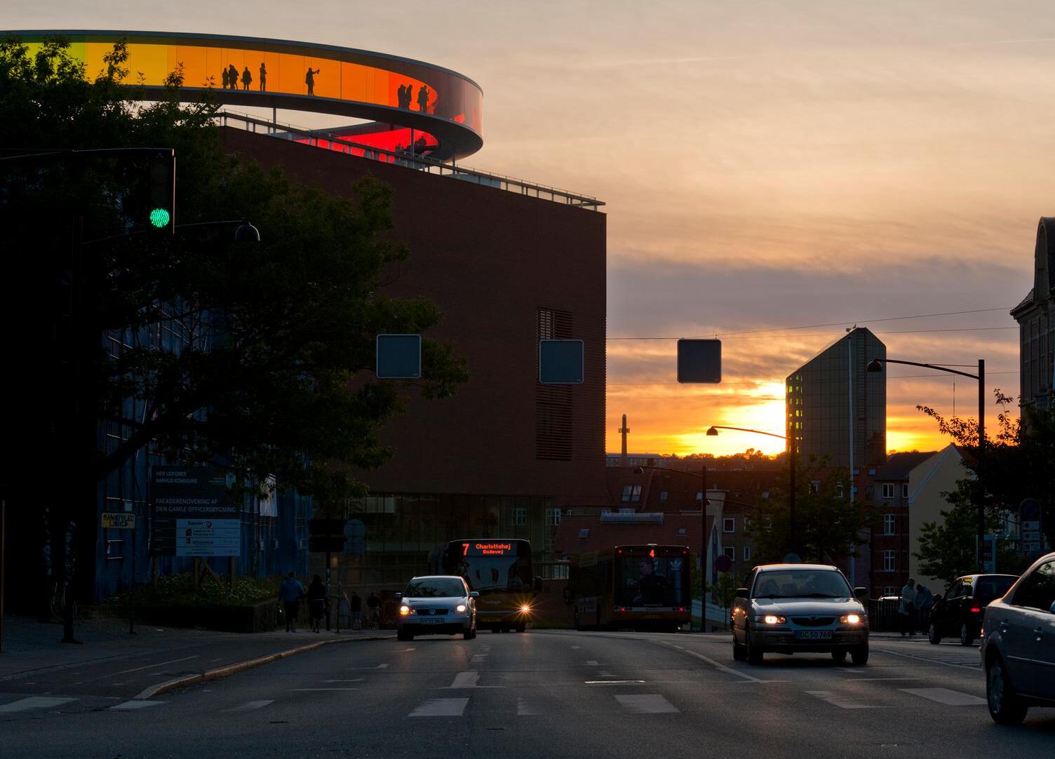Arhus: A rainbow panorama on the roof of ARoS — Aarhus