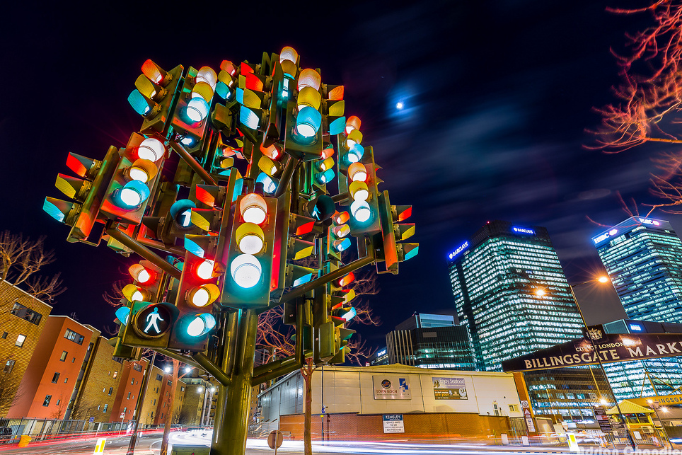 Traffic Light Tree in London — Londra