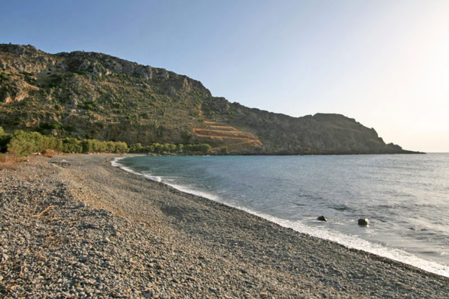 Puesta de sol de Sfinari en Creta — Sfinari