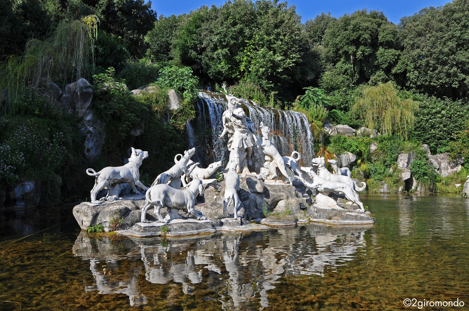 Diana and Actaeon fountain and waterfall - Caserta | Secret World Trip Planner