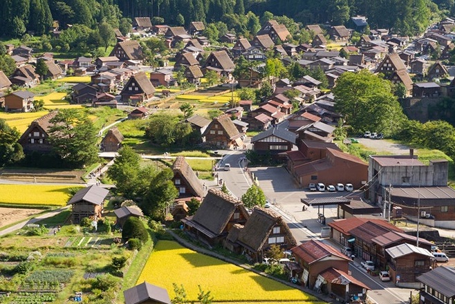 Casas de Gassho-zukuri no Japão — Nanto